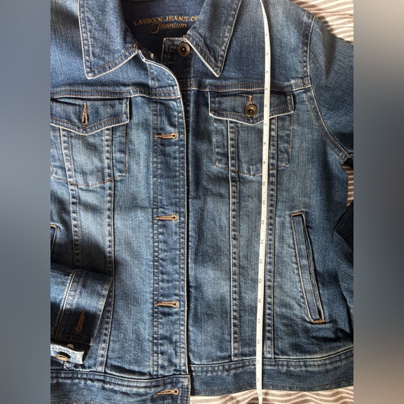 Ralph Lauren Jeans Co. Blue Denim Cotton blend Jacket w pockets, size Small - Picture 7 of 10